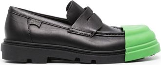 Camper Junction removable-toecap leather loafers - women - Calf Leather/Recycled Polyester/Fabric/Rubber - 37 - Black