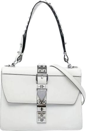 Prada Pre-owned Satchel - Dames - Vintage Schoudertas - Wit - ONE Size - Leer - Vintage