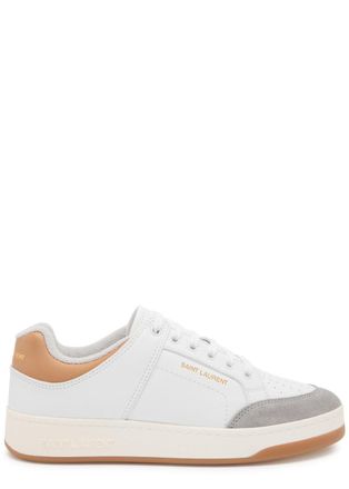 Saint Laurent Panelled Leather Sneakers - White - 41 (IT41 / UK8)