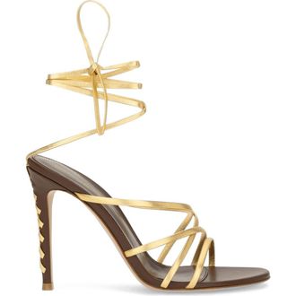 Gianvito Rossi Zaira 105 Sandal in Gold Leather at Nordstrom, Size 37
