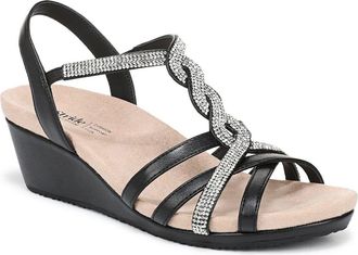 Life Stride Miami Slingback Wedge Sandal in Black at Nordstrom, Size 8.5