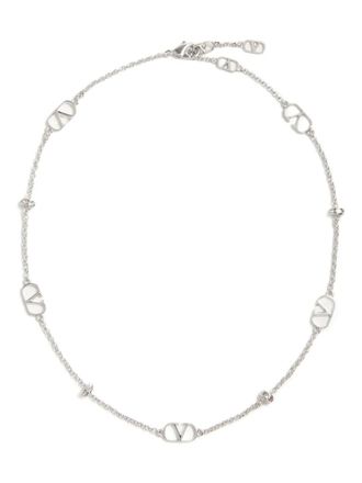 Valentino Garavani VLogo Signature necklace - women - Brass - One Size - Silver