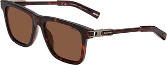 Chopard Polarized Brown Square Mens Sunglasses SCH398 909P 57