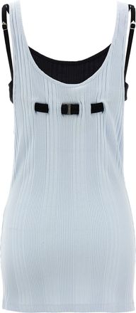 The Attico Womens Blue Cotton Tank Tops