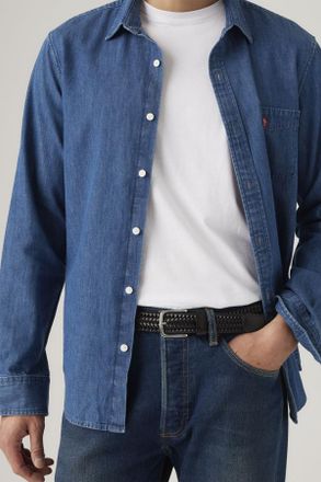 Levi's Cintur&oacute;n trenzado el&aacute;stico - Hombre - 105 - Negro / Caviar