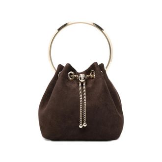 Jimmy Choo London Bon Bon Suede Bucket Bag
