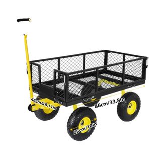 OEM Carro De Jard&iacute;n Resistente Con Ruedas Todoterreno, Color Amarillo