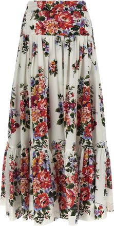 Dolce & Gabbana Womens White Cotton Mini Skirt