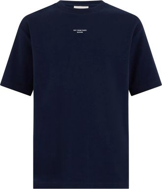 Dr&ocirc;le de Monsieur Le T-Shirt Slogan - Heren - T-shirts - Blauw - 2XL - Katoen - Tops