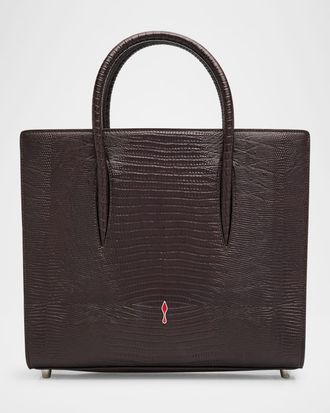 Christian Louboutin Paloma Medium Shoulder Bag in Lizard-Embossed Leather