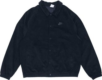 Nike Mens Nike Stack logo Casual Corduroy Jacket Autumn Black DO2323-010