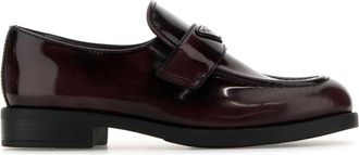 Prada Grape Leather Loafers