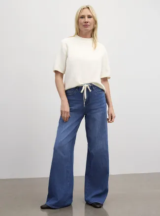 Yoga Jeans by Second Womens Lily drawstring jean Fit: Wide leg, high rise