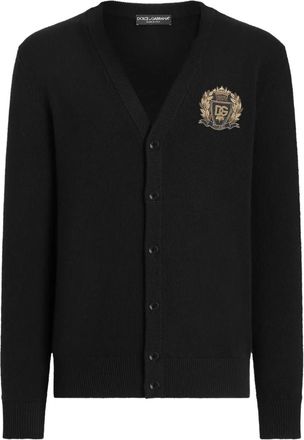 Dolce & Gabbana Cardigan con applicazione - Nero