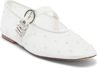Steve Madden Lucia Mary Jane Flat in Ivory Pearl at Nordstrom, Size 6.5