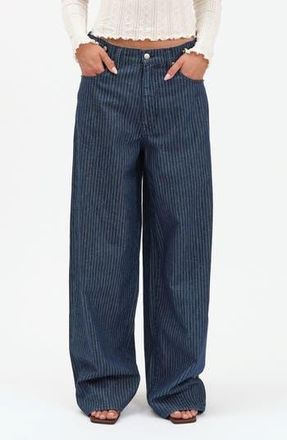 Daze Highland Wide Leg Jeans in Pinstripe at Nordstrom Rack, Size 25