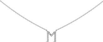 House of Brilliance 10K Gold Diamond Accent A-Z Block Initial Pendant Necklace