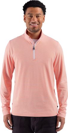 Cutter & Buck Adapt Recycled Soft Knit Stripe Mens Quarter Zip Pullover