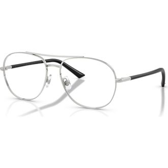 Jimmy Choo London 56mm Pilot optical glasses in Silver at Nordstrom