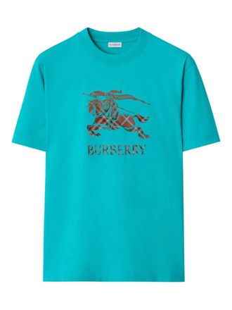 Burberry T-shirt con logo - Blu