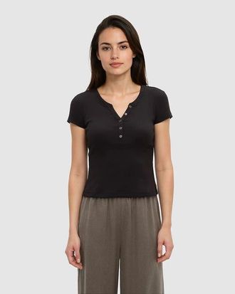 tentree Pinewood T-Shirt in Meteorite Black at Nordstrom, Size X-Large