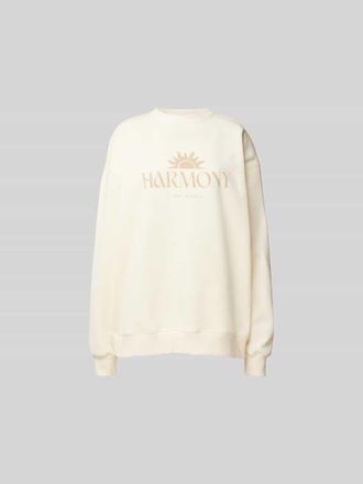 Oh April Oversized Sweatshirt mit Statement-Print in Sand, Gr&ouml;&szlig;e L
