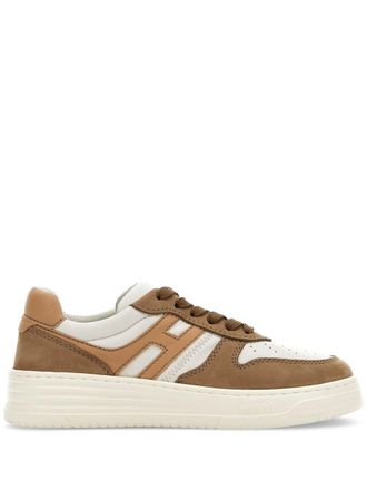 Hogan logo-embellished leather sneakers - women - Leather - 35 - Brown