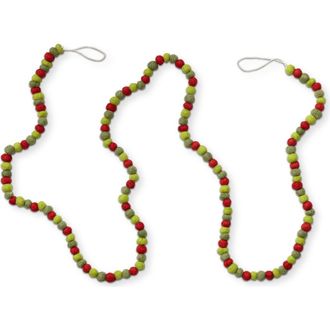 Tag Heirloom Wool Ball Garland Red Multi Decorative Wall Decor at Nordstrom