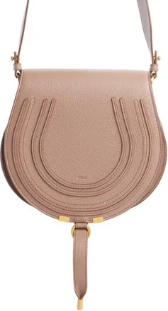 Chlo&eacute; Large Marcie Leather Crossbody Bag in Woodrose at Nordstrom