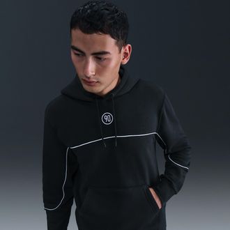 Nike Mens Club Total 90 Soccer Pullover Hoodie in Black | HV3509-010