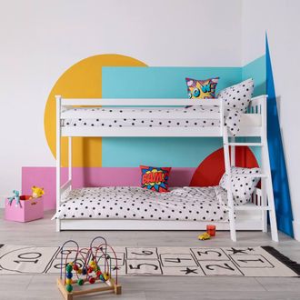 N&ouml;a & Nani Harri Bunk Bed Low Midsleeper in White | Size: Single