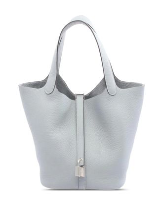 Herm&egrave;s 2025 Clemence Picotin Lock 22 handbag - Blu