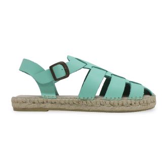 FLY London SOWA551FLY Brooklyn Leather Womens Espadrilles Sandals - Spearmint - Size:UK 7