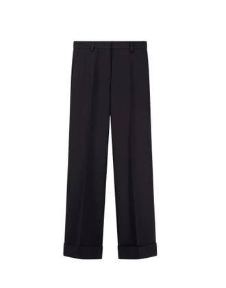 Cellar Door Black Ima Virgin Wool Palazzo Trousers