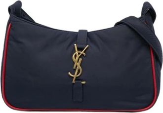 Saint Laurent Pre-owned Nylon Schoudertas - Dames - Vintage Schoudertas - Blauw - ONE Size - Nylon - Vintage