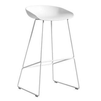 HAY About A Stool AAS 38 Barhocker H 85, white 2.0 (Kunststoffgleiter)