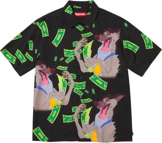 SUPREME All Dogs Go To Heaven Short-Sleeve Shirt Black FW25S39-BLACK