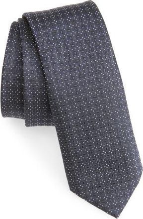 BOSS Geometric Jacquard Tie in Dark Blue at Nordstrom Rack