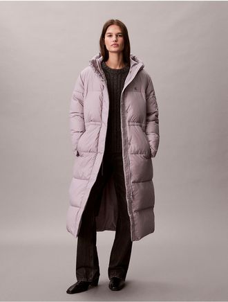 Calvin Klein Jeans Calvin Klein Womens Relaxed Long Puffer Jacket - Grey - XS