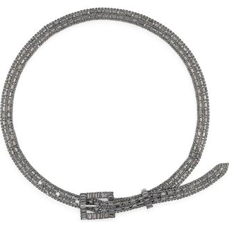 Vince Camuto Crystal Mesh Chain Belt in Smoke at Nordstrom Rack, Size X-Large