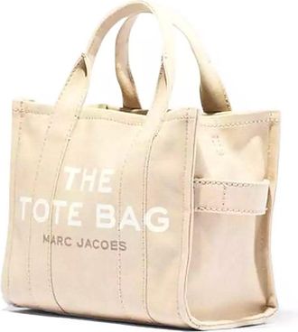Marc Jacobs Womens Small Canvas Tote Bag Beige Cotton Handbags Hand