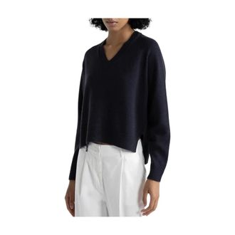 PESERICO Peserico, V-neck Knitwear, female, Blue, Size: M V-neck Knitwear