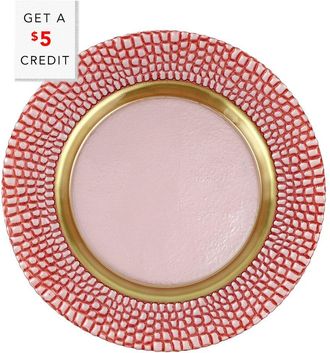 Vietri Vietri Pelli Glass Charger With $5 Credit