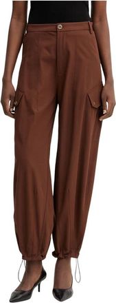 Pinko Rosalin Broeken - Dames - Broeken - Bruin - XS - Katoen - Broeken