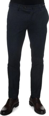 PT01 Houndstooth Skinny Fit Chino Broek - Heren - Nette broeken - Blauw - 2XL - Katoen - Broeken
