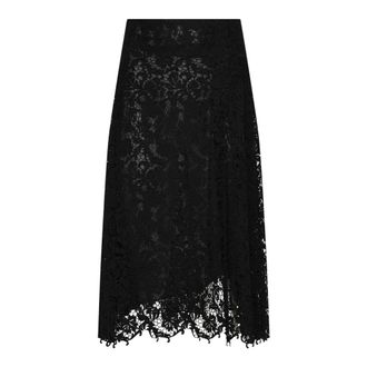 Fendi Rokken, Dames, Zwart, M, Macram&eacute; kanten rok