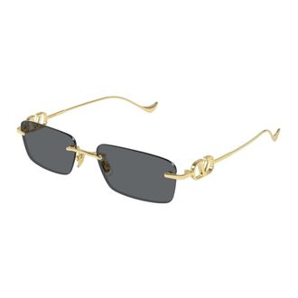 Valentino Rechthoekige Zonnebril - Dames - Accessoires - Geel - Maat: 55 MM