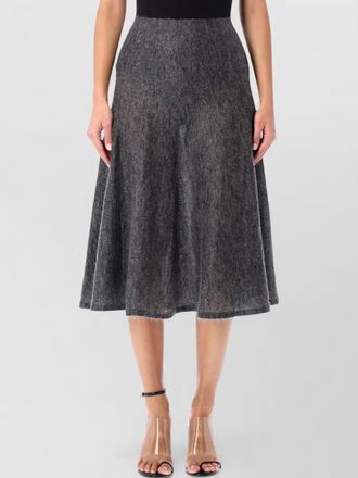 Alaia flared midi skirt in mohair knit
