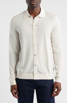 BOSS Helbert Wool Cardigan in Open White at Nordstrom Rack, Size Medium