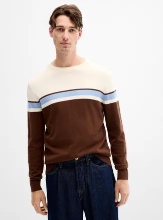 Le 31 Mens Block-stripe sweater